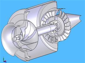 涡轮喷气发动机3D模型