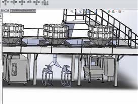食品加工生产线3D模型