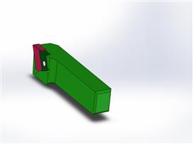 机夹侧压式90度精车刀3D