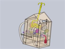 自动安全空降绳3D模型
