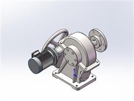 RZS231蜗轮蜗杆减速器3D