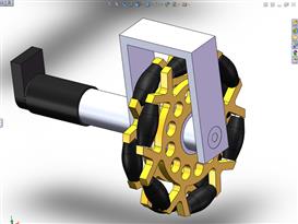 全向轮机构组装3D模型