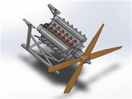 劳斯莱斯RRV12发动机3D