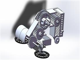 一种新型无碳扫地机3D模