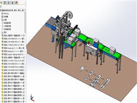 重量检测包装方案3D模型