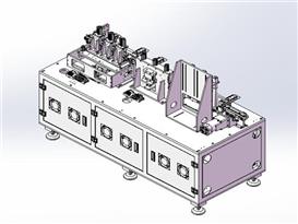全自动极片模切机3D模型