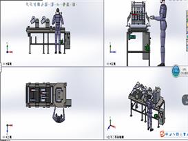 半自动贴标机3D模型