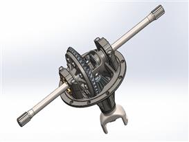 锥齿轮差速器3D模型