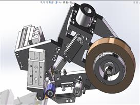自动贴胶带机构3D模型