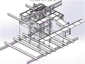履带驱动悬挂输送机3D模