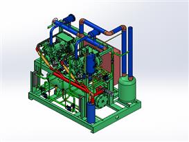 冷冻室的冷凝系统3D模型