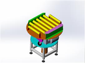 180度旋转滚筒输送机3D