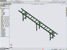 无动力钣金输送架3D模型