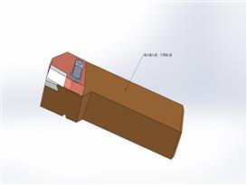上压式90度外圆车刀3D模
