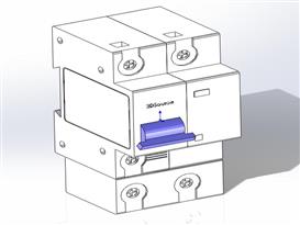 分励脱扣断路器3D模型