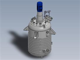 高压力工业反应器3D模型