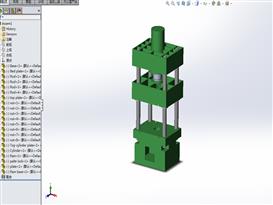 四柱压力机3D模型