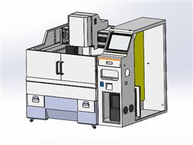 一台双头精雕机钣金3D模