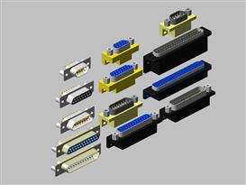 VGA系列 DB15连接器3D模