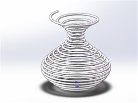 瓶状弹簧3D模型