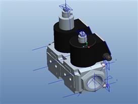 双电磁阀3D模型