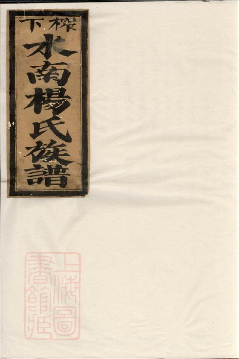 榨下水南杨氏族谱：不分卷