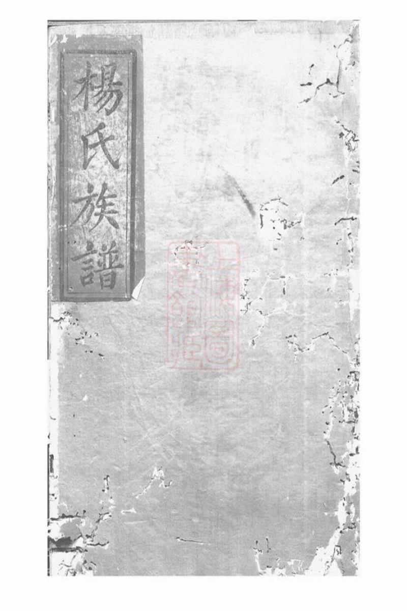 杨氏族谱：十卷：武陵