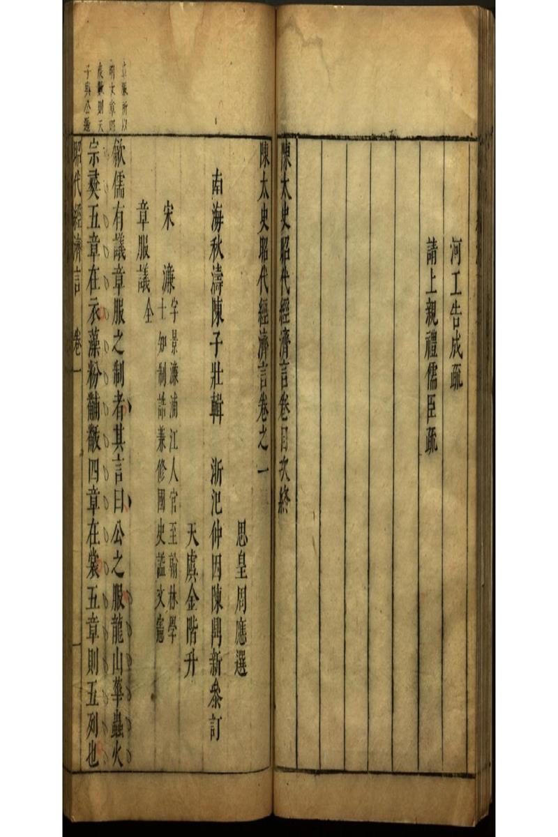 陳太史昭代經濟言十四卷
