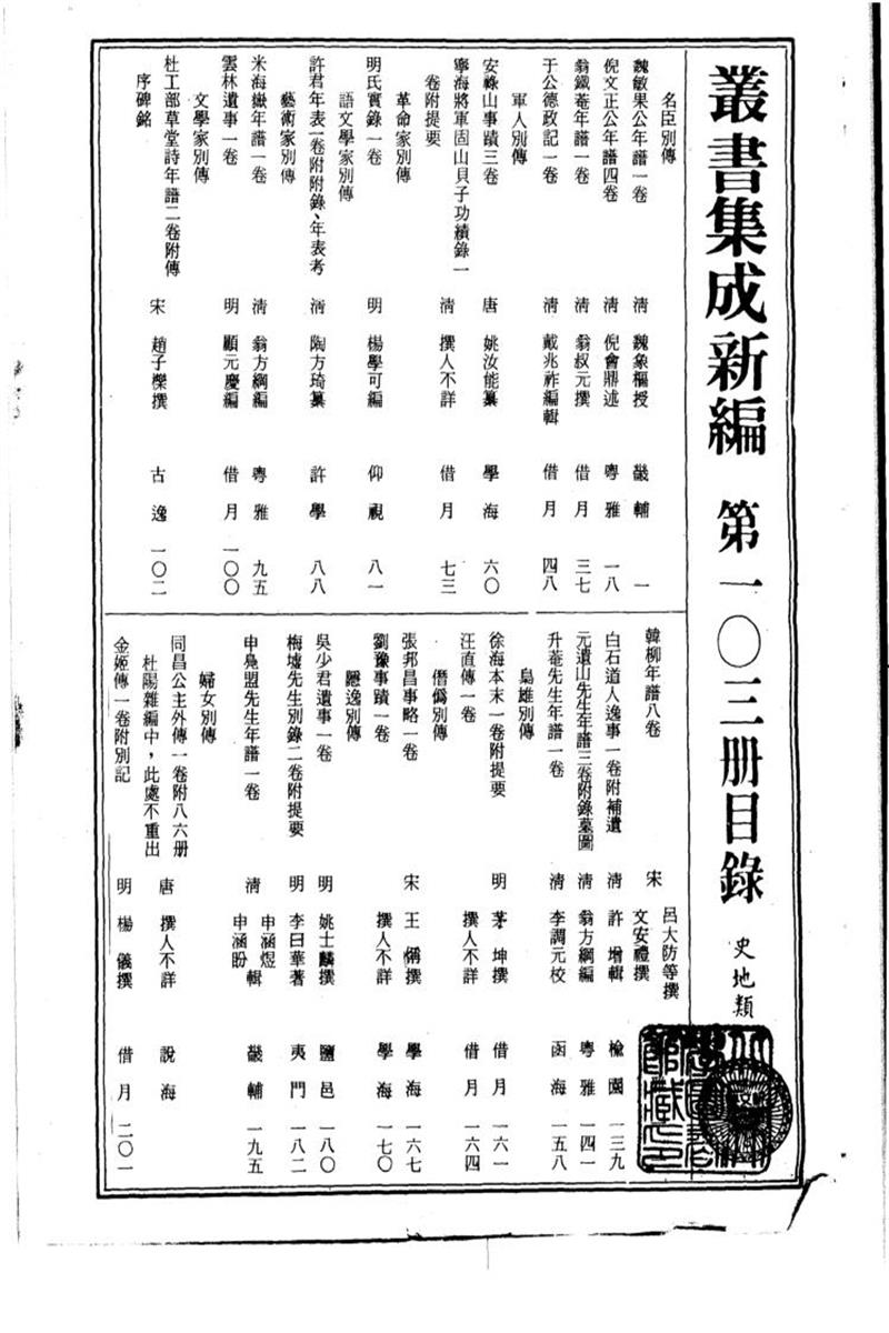 丛书集成新编 第103册 